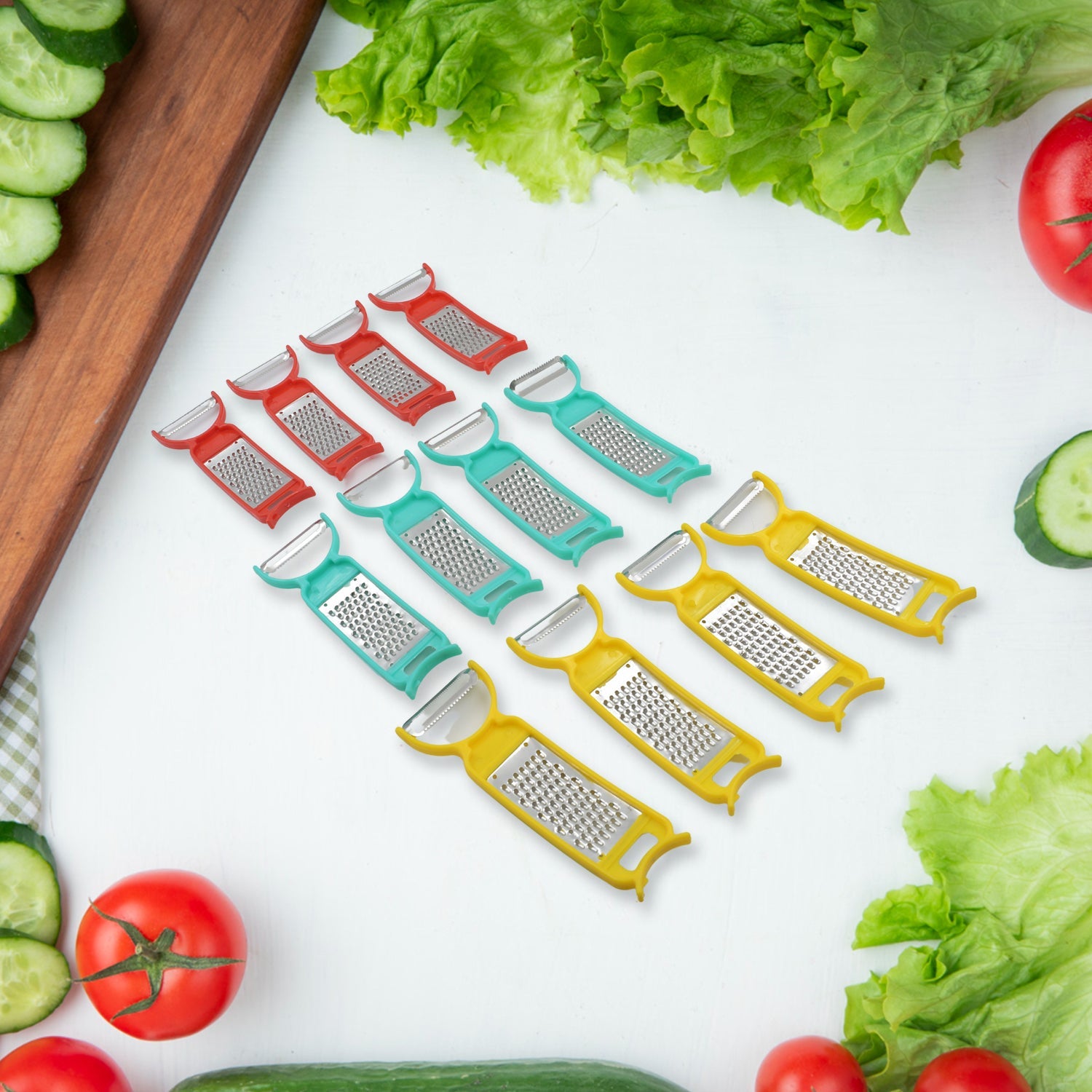 5511 Kitchen 3 in 1 Multi Purpose Vegetable Peeler Grater Cutter for Food Preparation Kitchen 3 in 1 Multi Purpose Vegetable Peeler Grater Cutter for Food Preparation (12 Pc Set) 5511 Kitchen 3 in 1 Multi Purpose Vegetable Peeler Grater Cutter for Food Preparation Kitchen 3 in 1 Multi Purpose Vegetable Peeler Grater Cutter for Food Preparation (12 Pc Set)